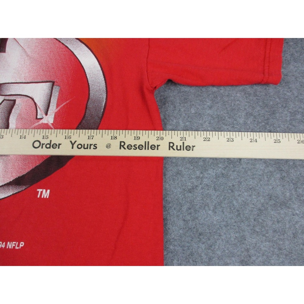 VINTAGE San Francisco 49ers Shirt Mens Large Red Black NFL Football 90s USA - Picture 15 of 16